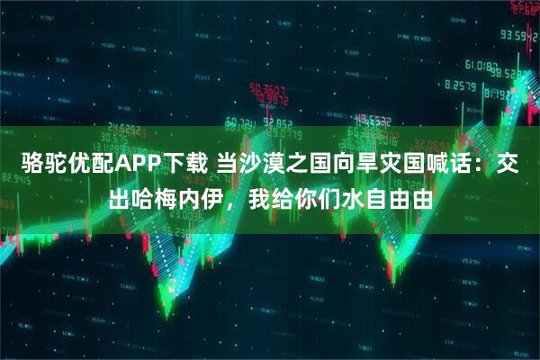 骆驼优配APP下载 当沙漠之国向旱灾国喊话：交出哈梅内伊，我给你们水自由由