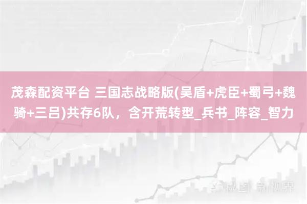 茂森配资平台 三国志战略版(吴盾+虎臣+蜀弓+魏骑+三吕)共存6队，含开荒转型_兵书_阵容_智力